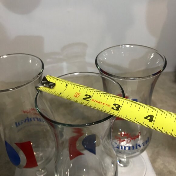 Carnival Cruise Glasses Hurricane Fun Ships Set Of 3 Souvenir Logo Glassware - Picture 8 of 8